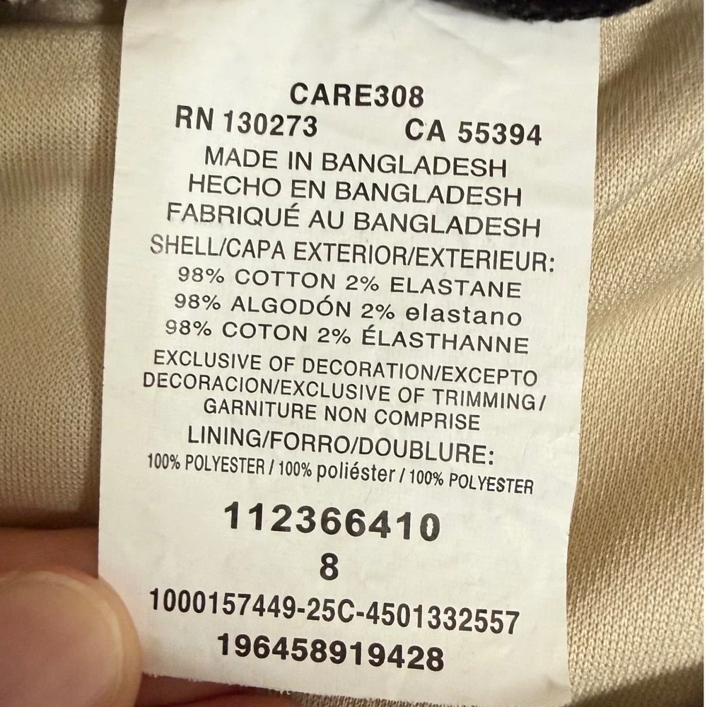 Lee Comfort Waistband Skort Union-All Black Size 8 112366410 New With Tags